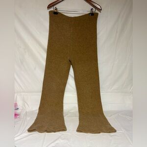 Chic Wide Leg Women's Pants in Tan